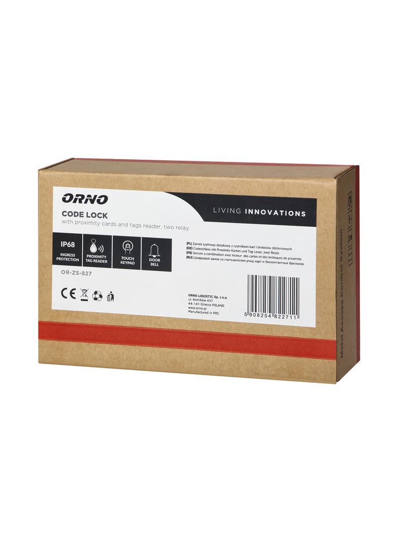 Zamek szyfrowy dotykowy z czytnikiem kart i breloków zbliżeniowych czytnikiem linii papilarnych ora