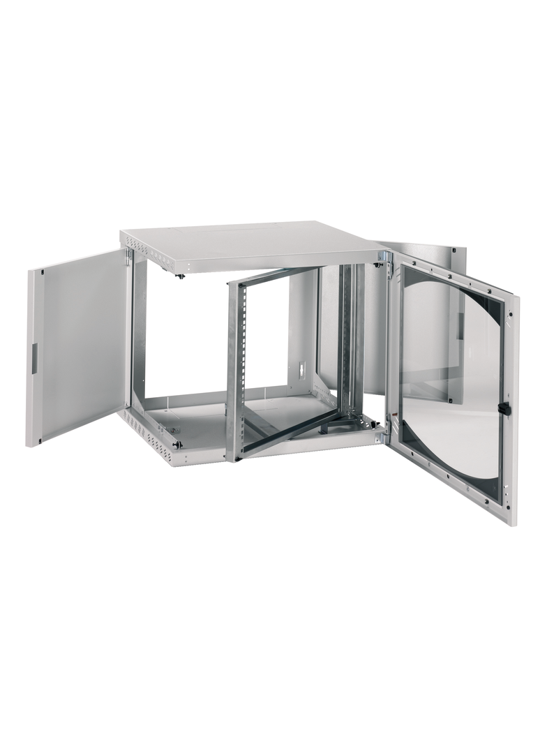 Obudowa otwierana OPB, drzwi szklane, 18U, 600x500, RAL7035, IP20, IK08, 50kg