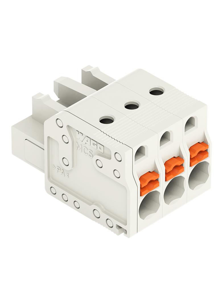 Gniazdo MCS‑MIDI 3‑biegunowy jasnoszare raster 5mm 2721‑103/026‑000 /100szt./ WAGO