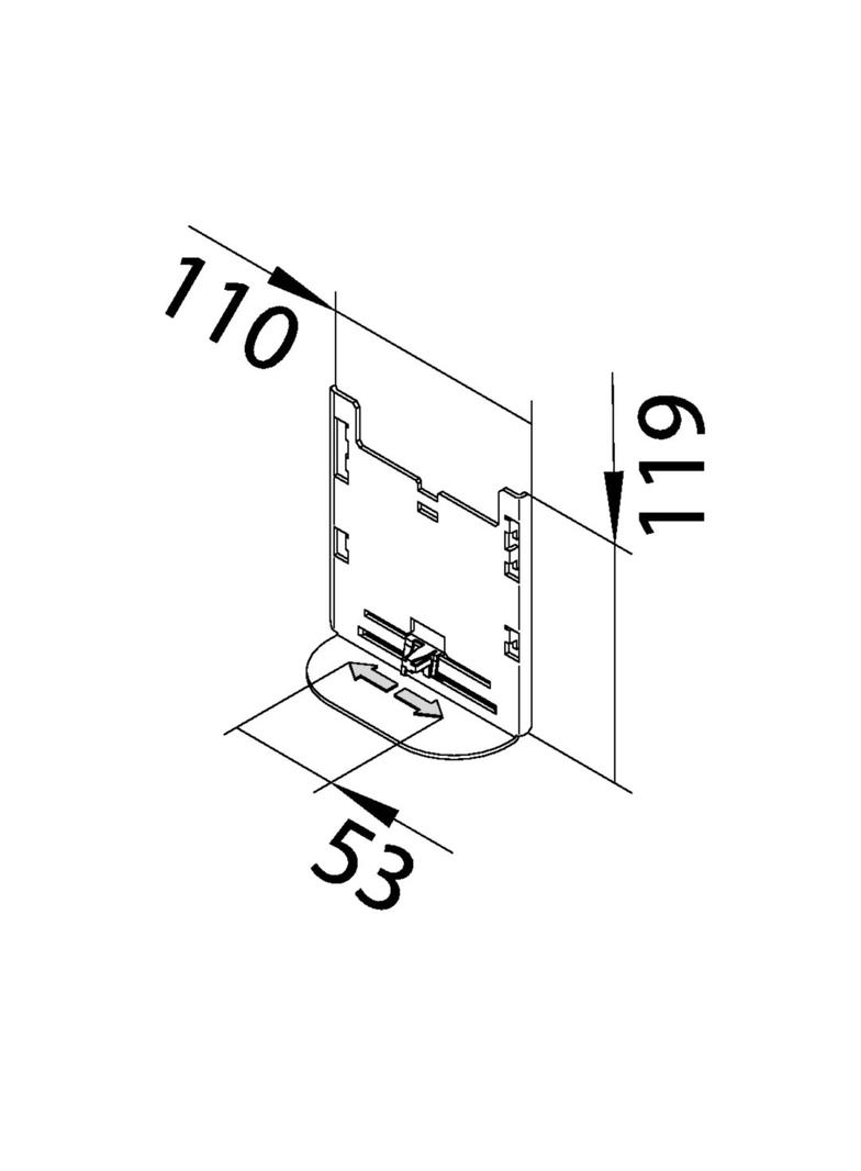 tehalit.BR/BRN Płytka adaptacyjna 130-170mm G2271 HAGER