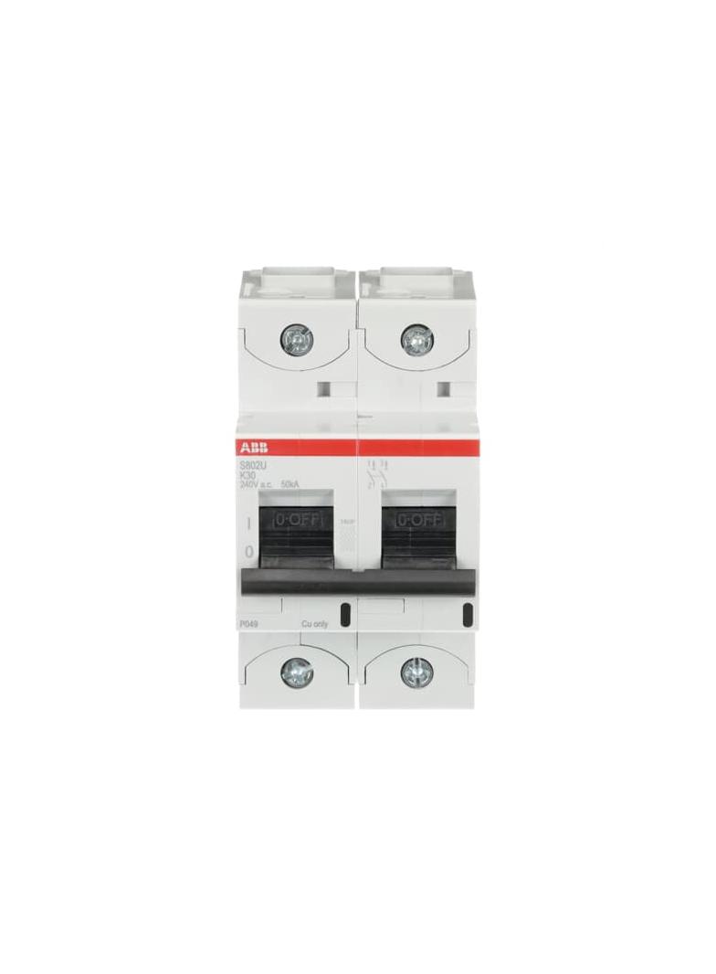 S802U-K30 Wyłącznik nadprądowy 50kA 2P K30A 2CCS862017R0527 ABB