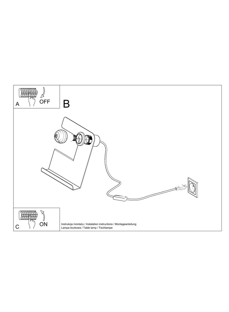 Sollux Lampa biurkowa INCLINE czarna SL.0669