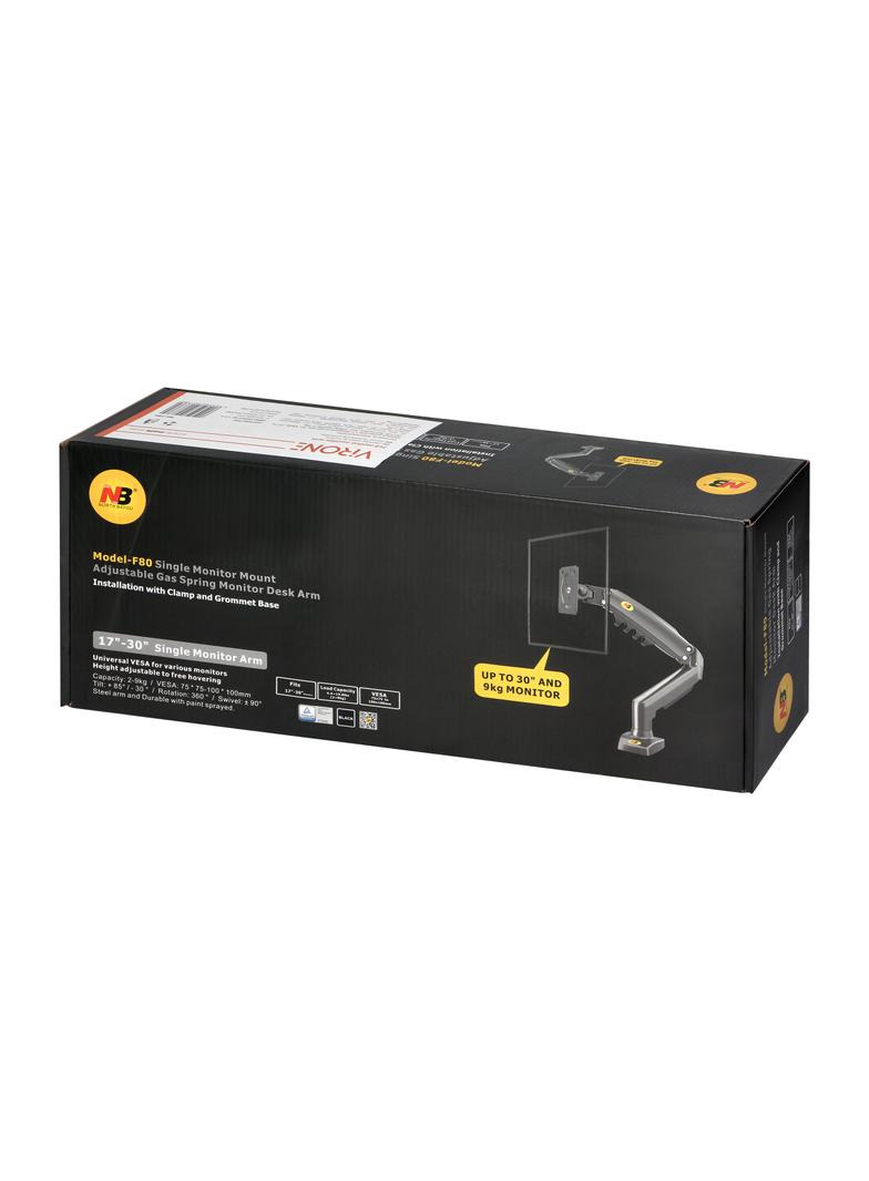 Obrotowy uchwyt biurkowy na sprężynie gazowej do monitorów LCD, LED 17” – 30”