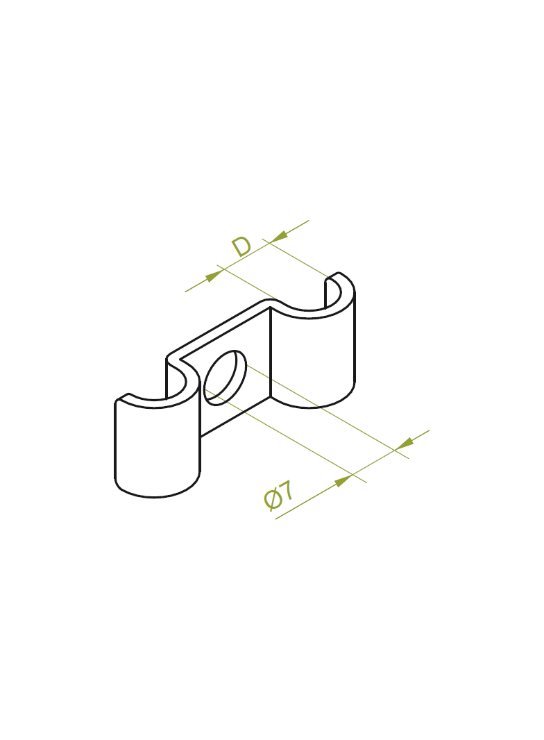 UEF20 Uchwyt kabla 1,2 mm