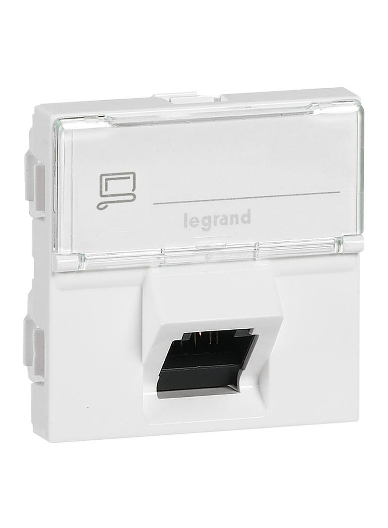 M45: 2M 1Xrj45 Kat. 6A Stp Białe 45° 076508 LEGRAND