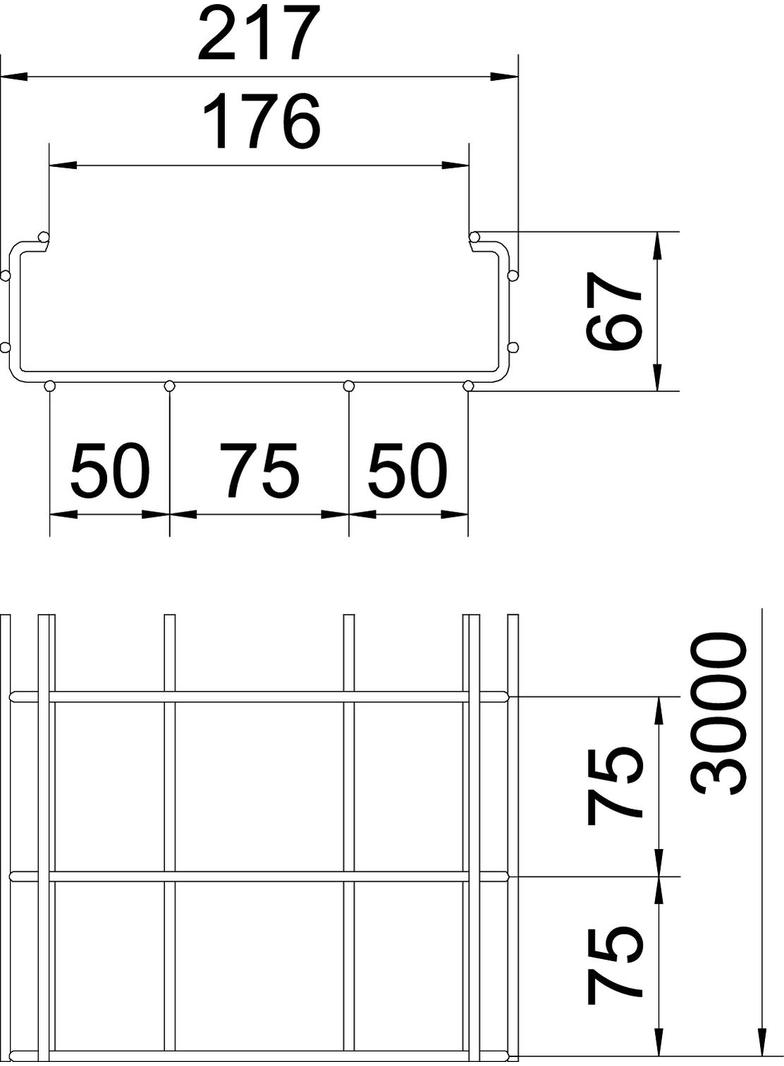 KORYTKO SIATKOWE CGR 50X200MM FT