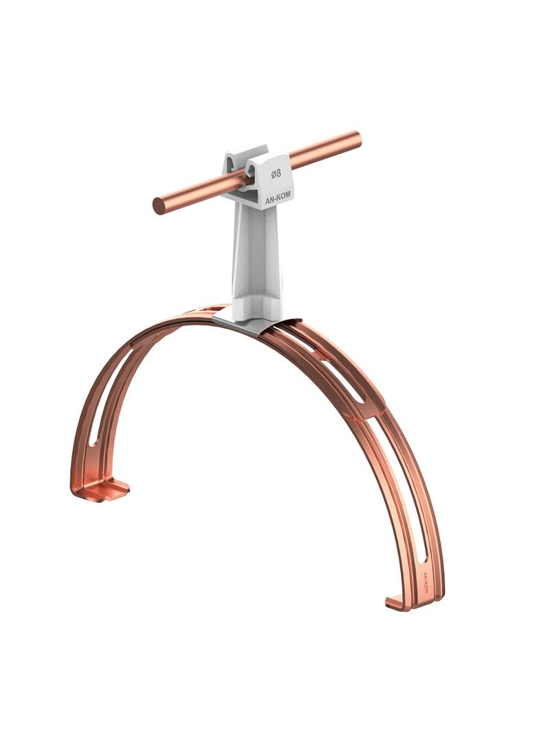 AN-14P/CU/S-N Uchwyt gąsior.rozsuw.Z-zatrz. H=7cm /CU/ szary