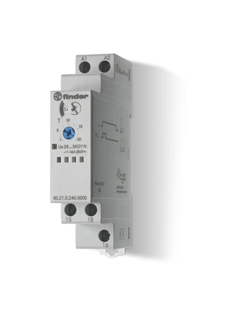 Przekaźnik czasowy jednofunkcyjny 1 P; 16A; 24…240V AC/DC; DI