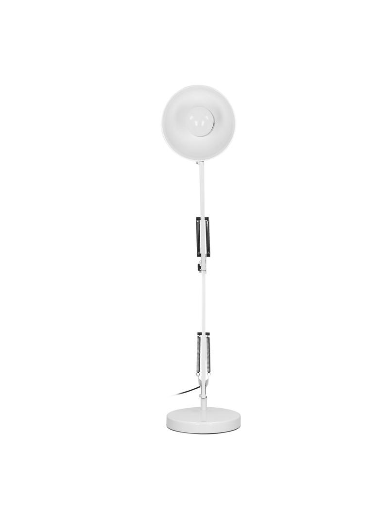 DEON, lampa biurkowa, 60W, E27, wysoka, stal, biała DL-2/W ORNO