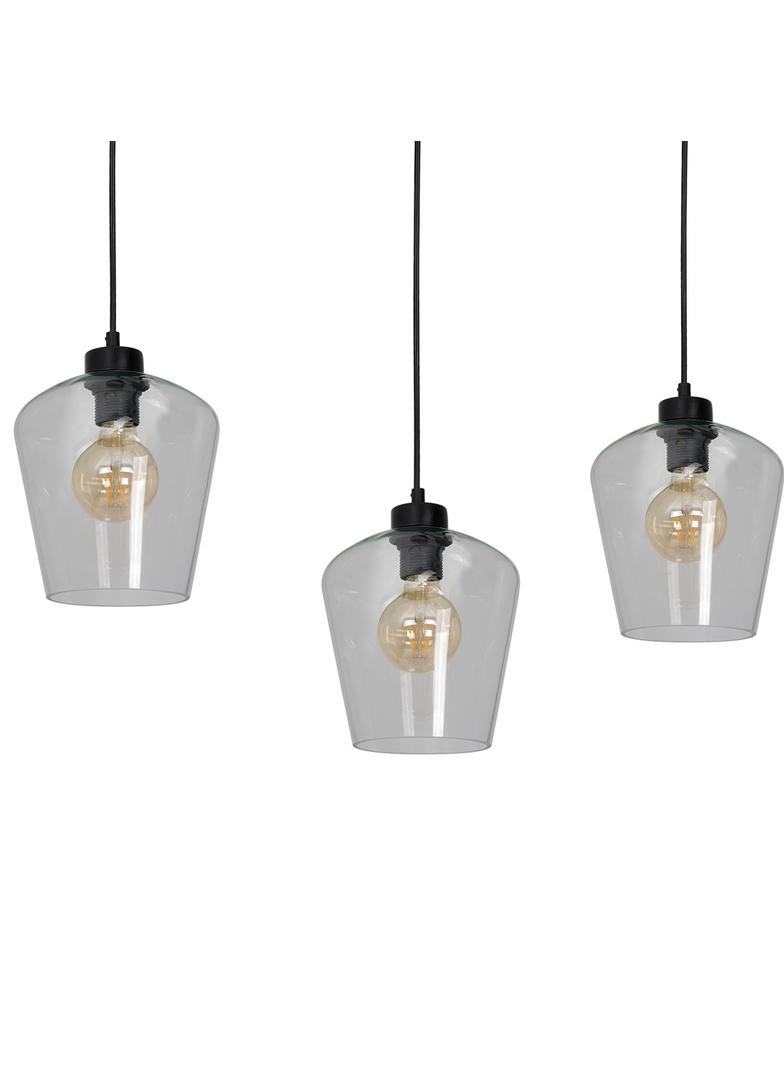 Milagro lampa wisząca Santiago Clear 3xE27 czarna MLP6608