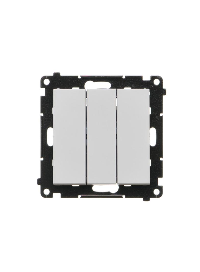Simon 55 Łącznik potrójny z podświetleniem LED szybkozłączka Jasnoszary mat TW31L.01/114 KONTAKT