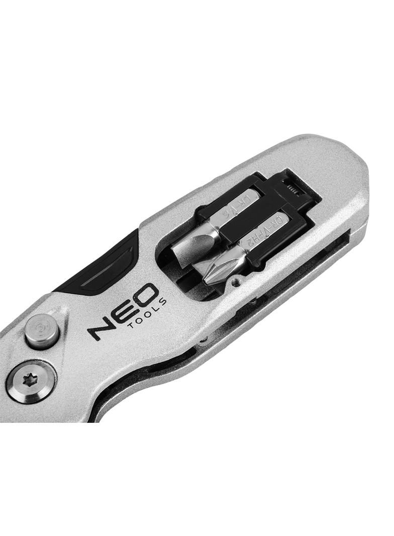 Nóż z ostrzem trapezowym składany 1+3 ostrza, 2 bity