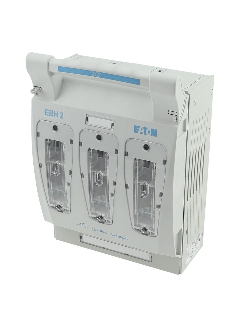 Rozłącznik bezp. poziomy 400A AC 690V NH2 AC23B 3P IEC montaż na płycie montaż śrub. (M10) EBH2O3TM1