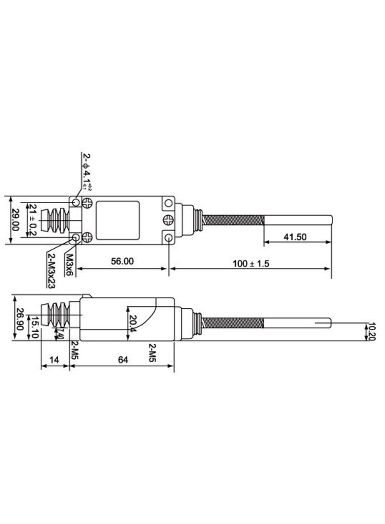 ŁĄCZNIK KRAŃCOWY (METAL / TWORZYWO) DZWIGNIA SPRĘŻYNOWA