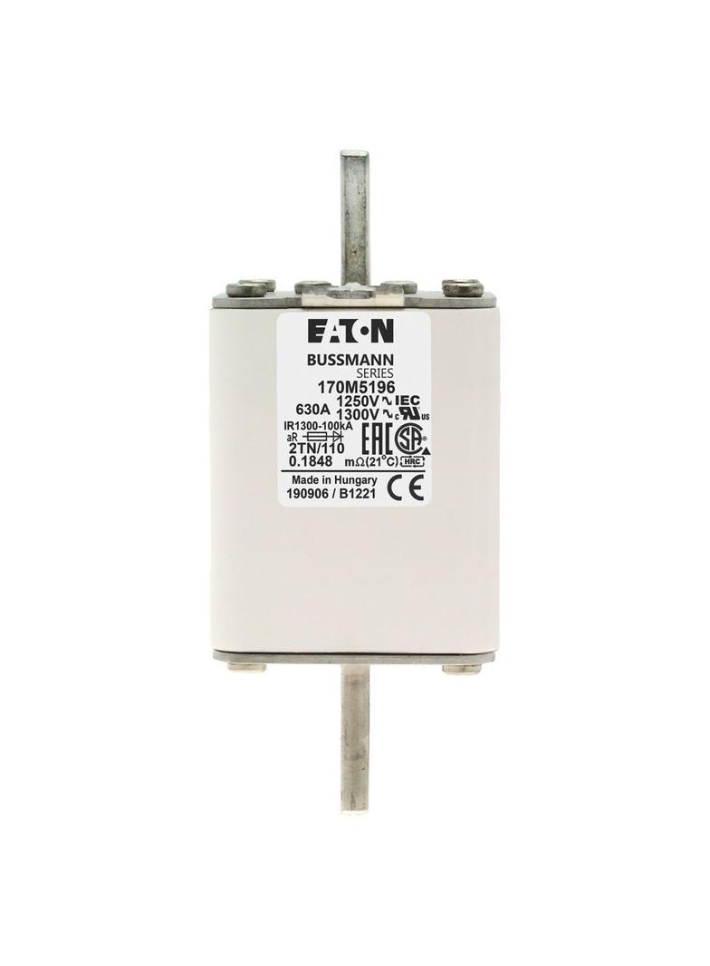 FUSE 630A 1250V 2TN/110 AR CU Wkładka szybka 630A AC 1250V rozmiar 2 61x75x138 mm aR DIN I 170M5196