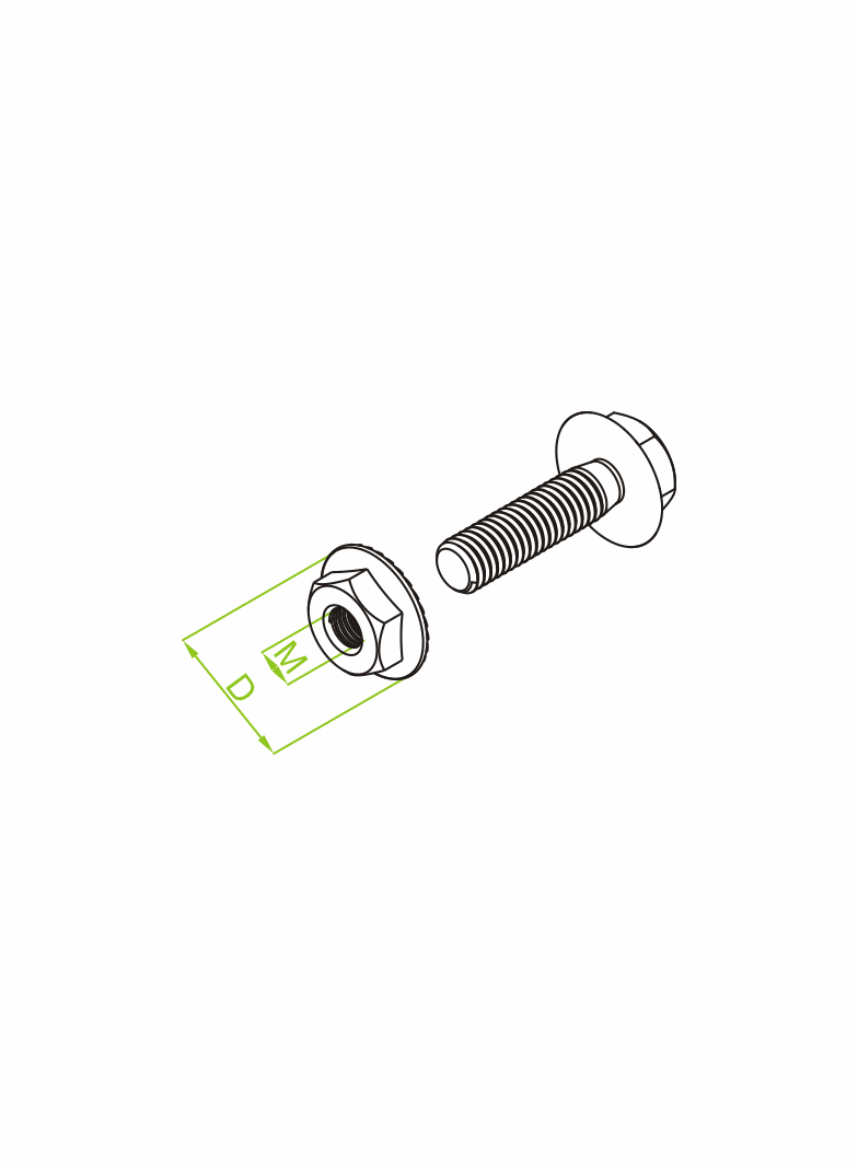 Śruba z nakrętką SKK 10x30mm /100szt./ SKKM10x30 650552 BAKS