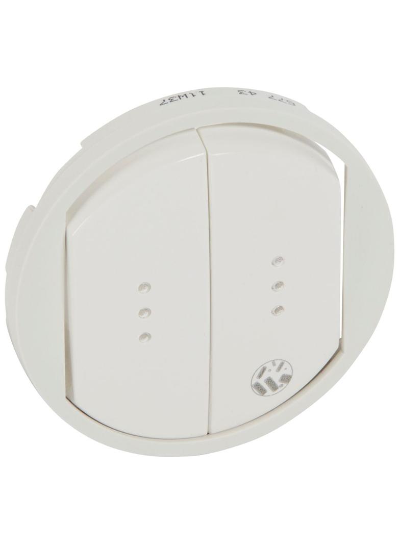 CELIANE - KLAWISZ PODWÓJNY PODŚWIETLANY ANTYBAKTERYJNY BIAŁY, Legrand