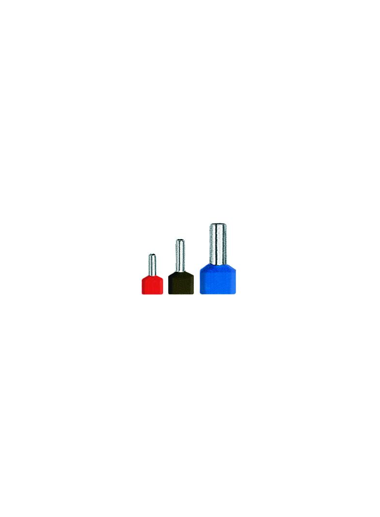 Końcówka tulejkowa podwójna izolowana Cu miedź cynowana TV 0,5-8 /opk=100szt./ TV_0,5-8/100 ERKO
