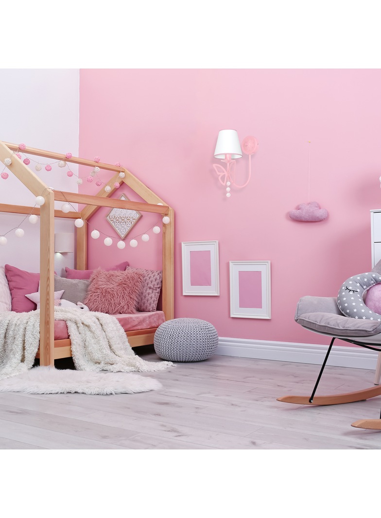 MILAGRO Kinkiet CHARLOTTE PINK 1xE14