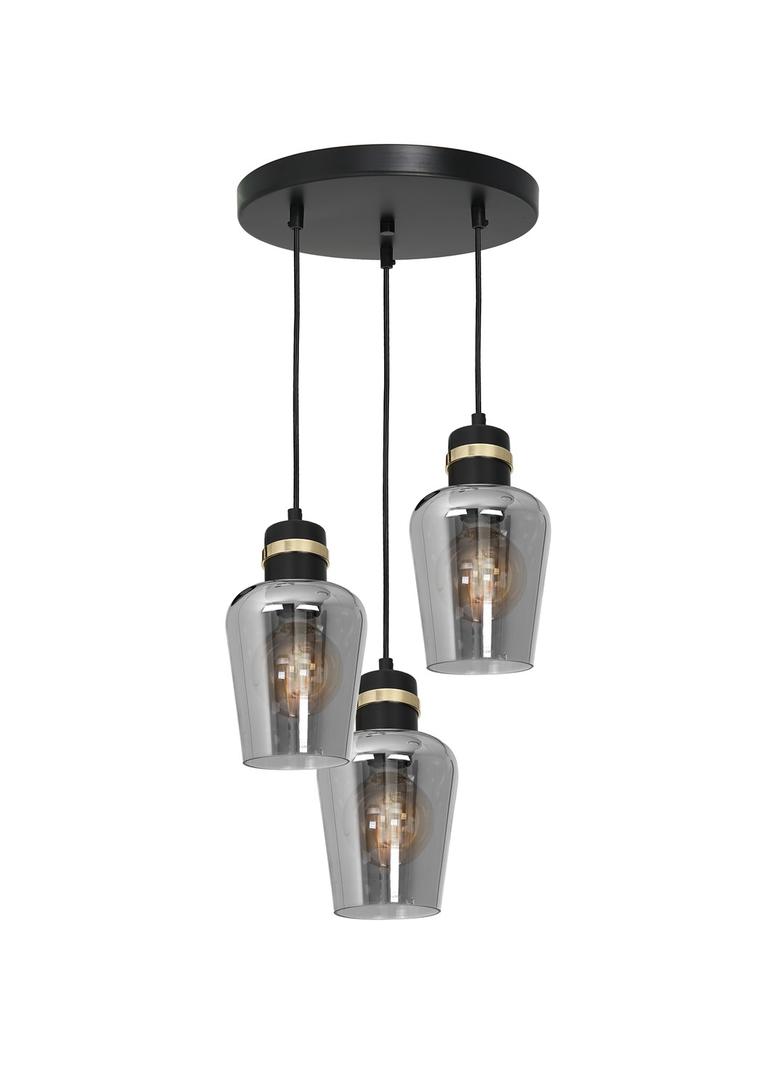 Milagro lampa wisząca Richmond 3xE27 czarno/złota MLP6541