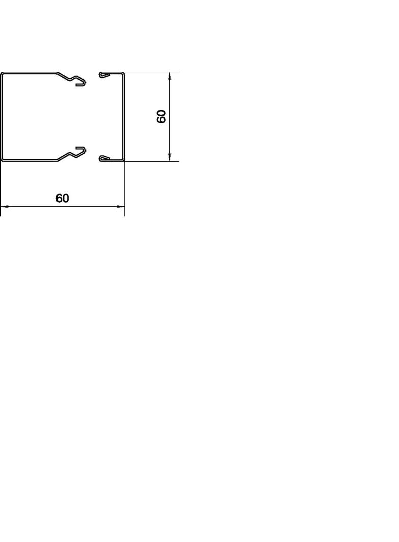 tehalit.LFS Kanał stalowy 60x60mm ocynk LFS600600VERZ HAGER