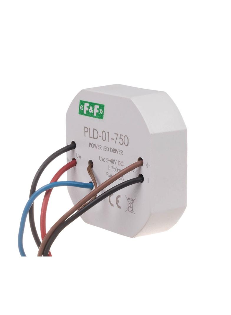 Zasilacz LED mocy nap. wej. 5-40V DC montaż w puszce fi61 750W PLD-01-750 F&F