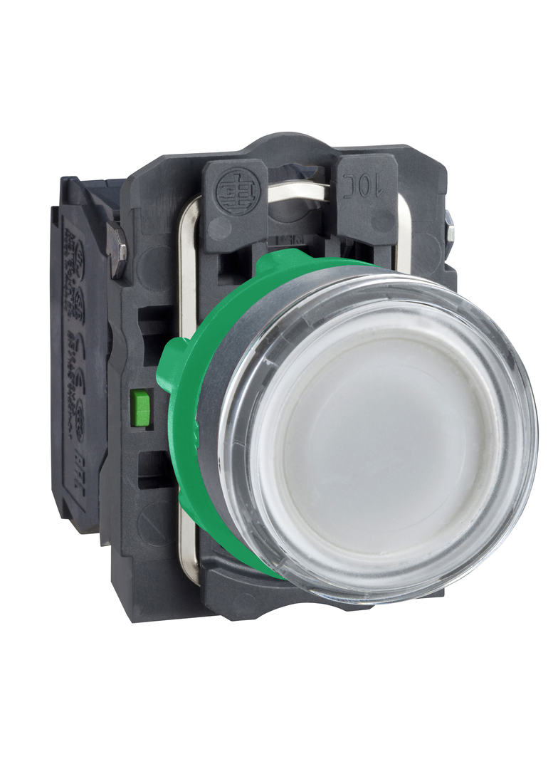 Harmony XB5 Przycisk płaski biały bez żarówki, 250V