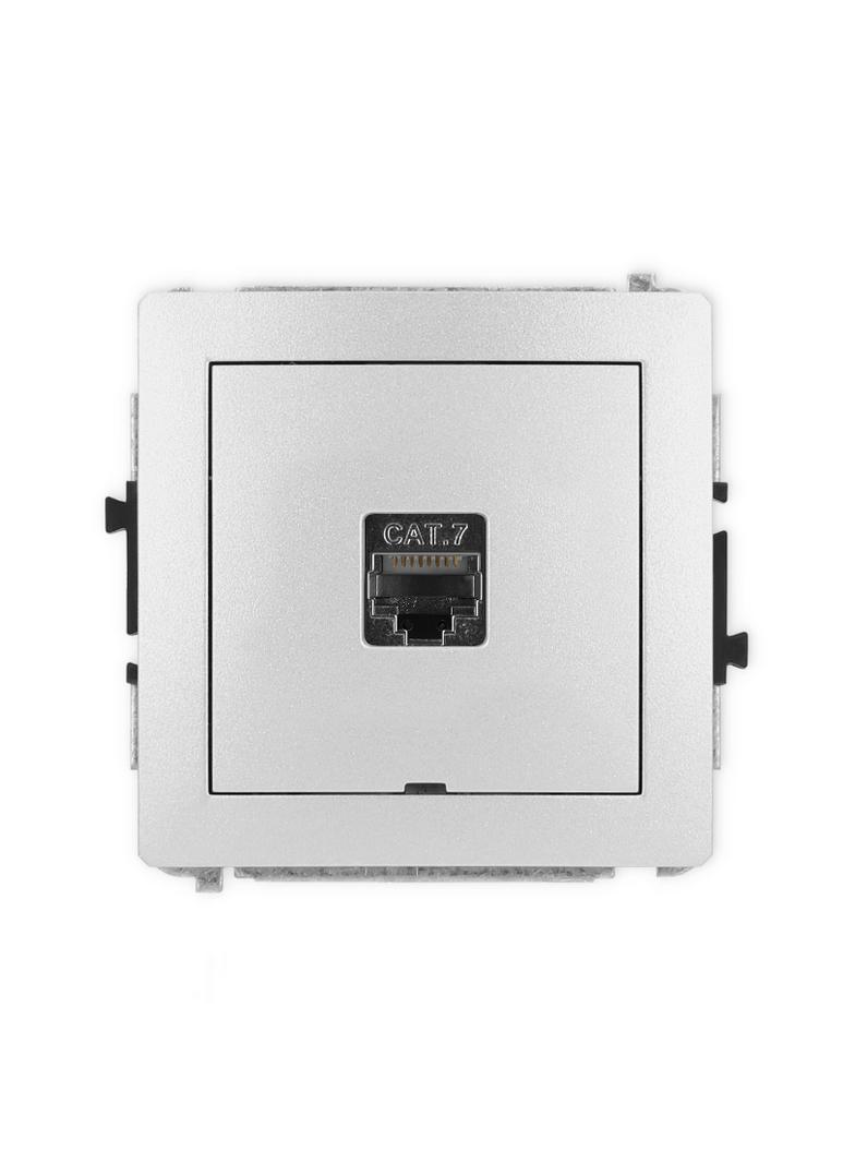 DECO Mechanizm gniazda komputerowego pojedynczego 1xRJ45, kat. 7, ekranowany, 8-stykowy, bez pola op