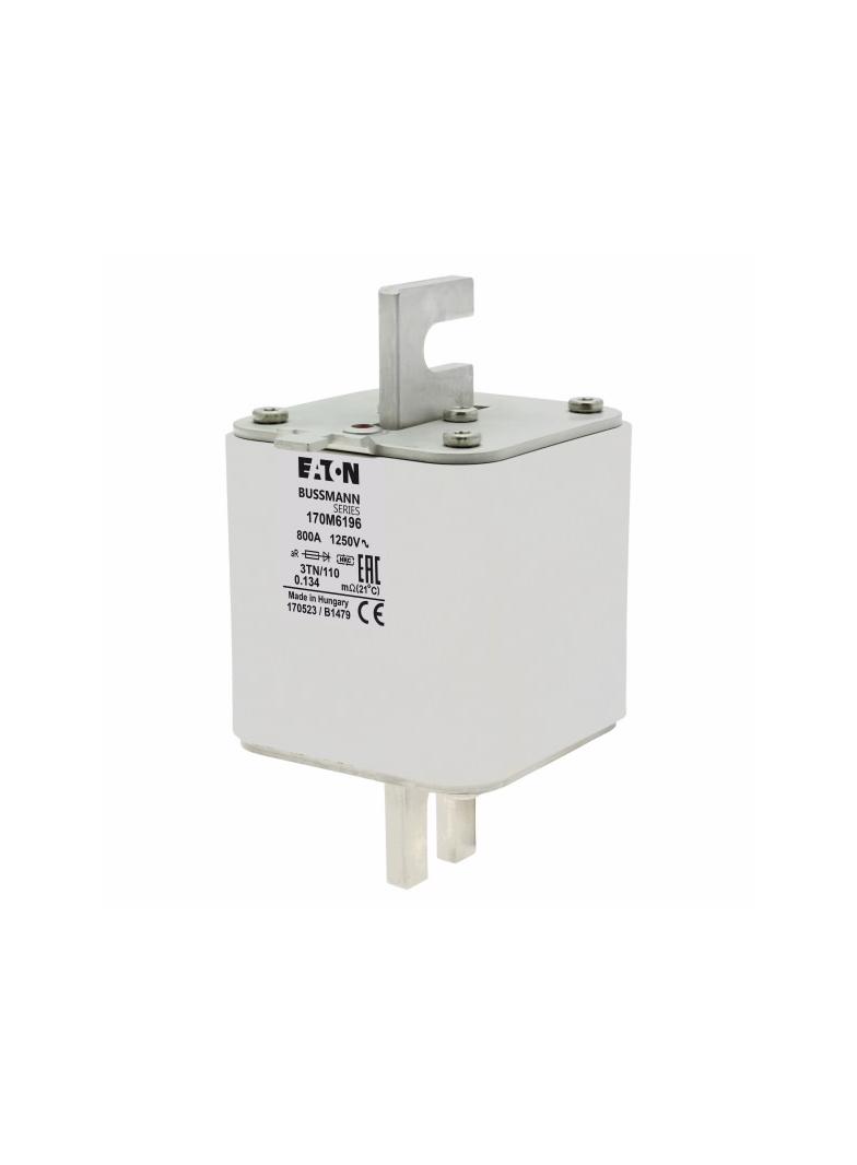 FUSE 800A 1250V 3TN/110 AR Wkładka szybka 800A AC 1250V rozmiar 3 76x90x139 mm aR DIN IEC, 170M6196
