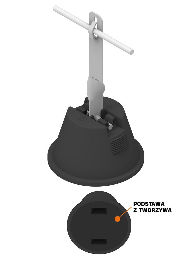 Uchwyt beton. w tworz.z nadst.H=25/22/cm Z-zagięcie