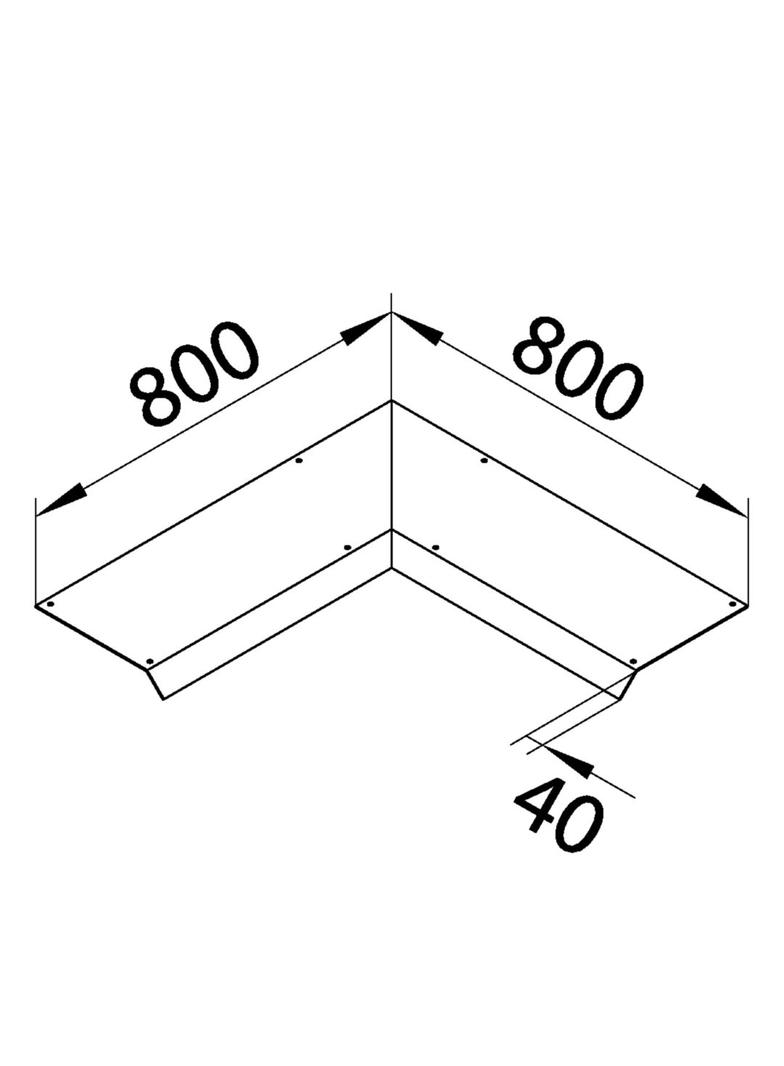 tehalit.AK Pokrywa kanału napodł Kąt wew 1-str skos dł. 800mm 400x70mm stal AKBI4000701 HAGER