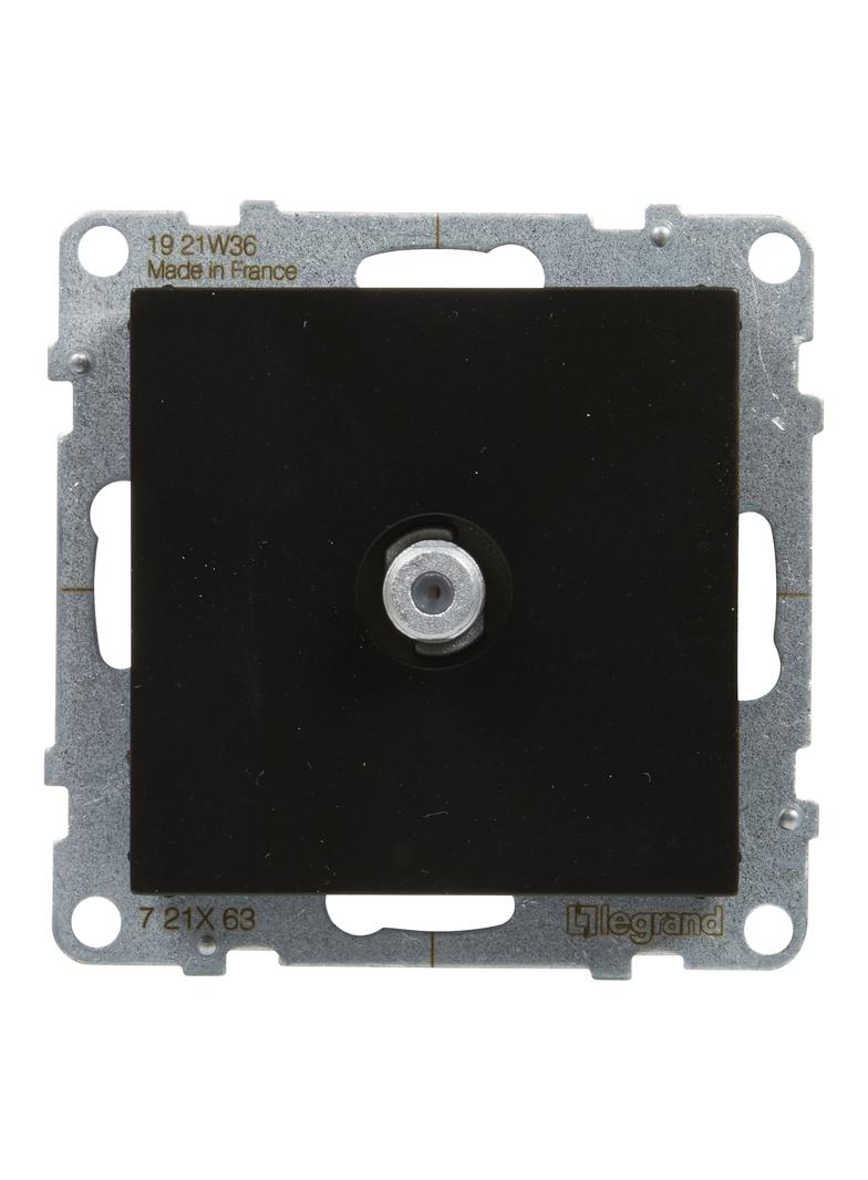 SUNO - Gniazdo TV typ  F  - końcowe - 1.5 dB, Czarny, Legrand