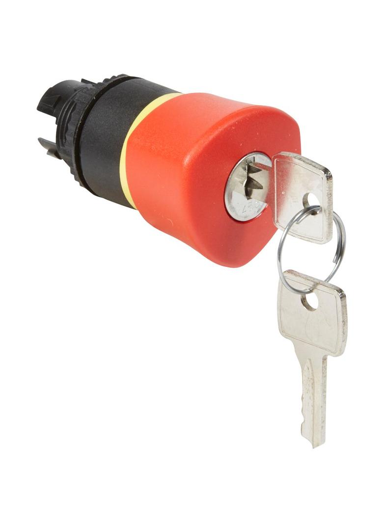 OSMOZ GŁÓWKA WYPUKŁA 'GRZYBEK' O40, ODBLOKOWYWANA KLUCZEM CZERWONA BEZ PODŚWIETLENIA EN 418, Legrand