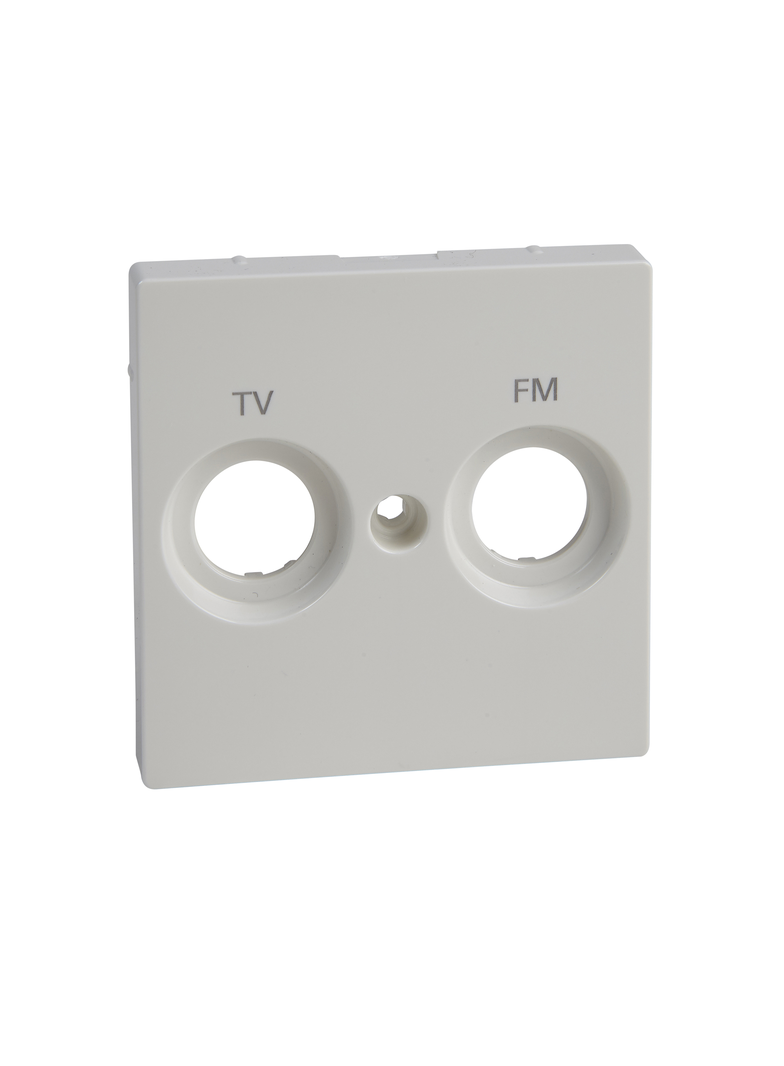 Merten System M płytka centralna oznaczona FM+TV do gniazd antenowych biel polarna MTN299919 Schneider
