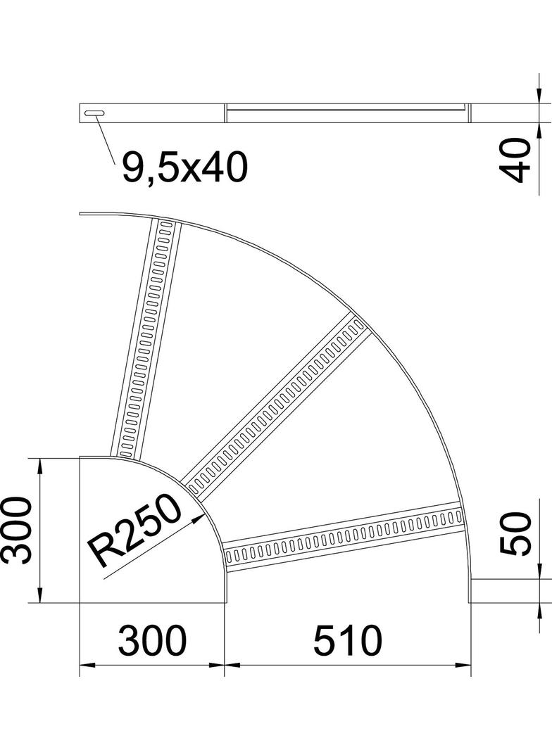 SLB 90 62 500 A2 Łuk 90°