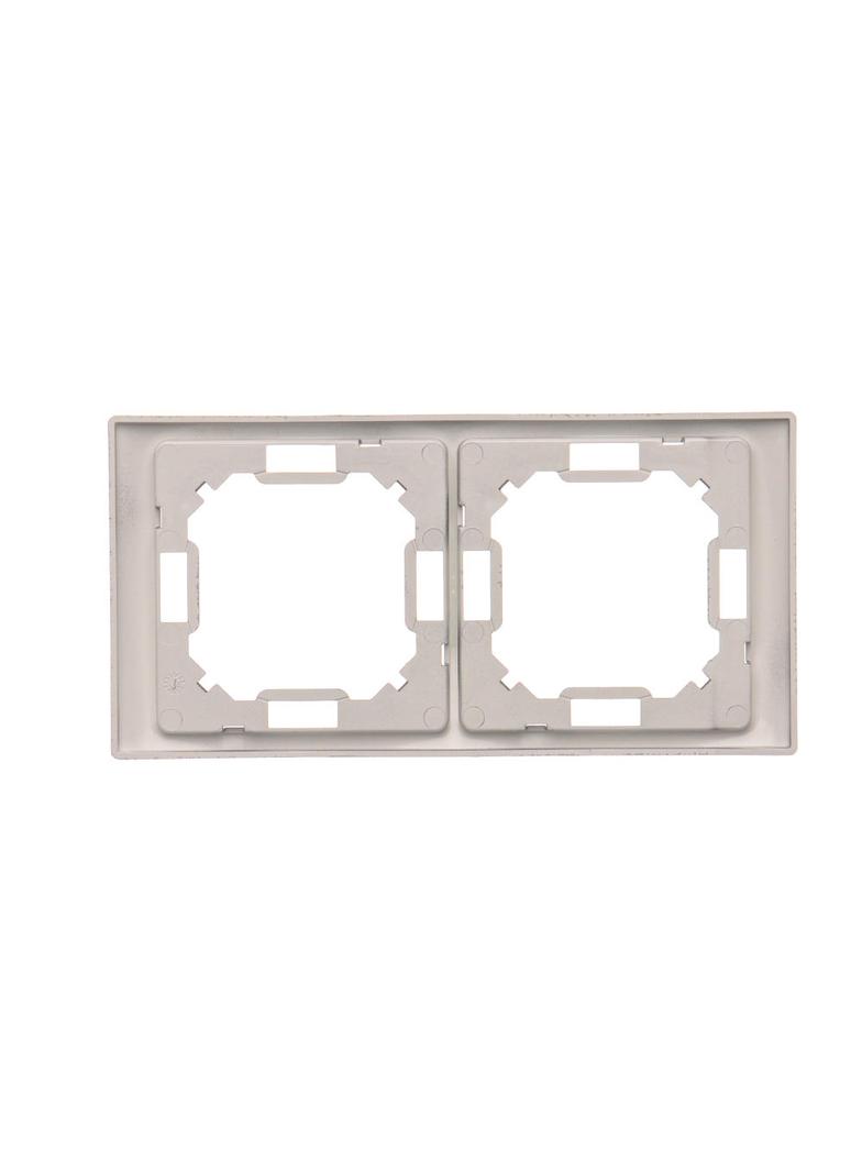 Simon Basic Neos Ramka 2-krotna NEOS – uniwersalna poziom i pion stal inox BMRC2/21 KONTAKT
