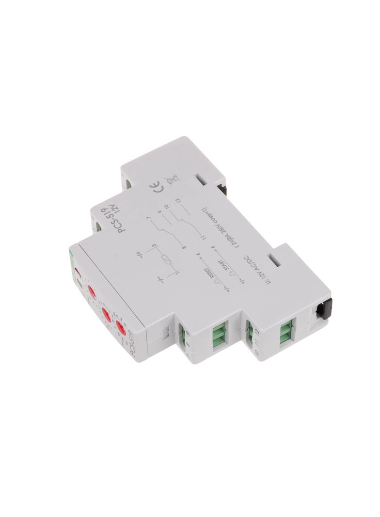 Przekaźnik czasowy 10-funkcji, styki 2NO/NC 12V PCS-519 12V