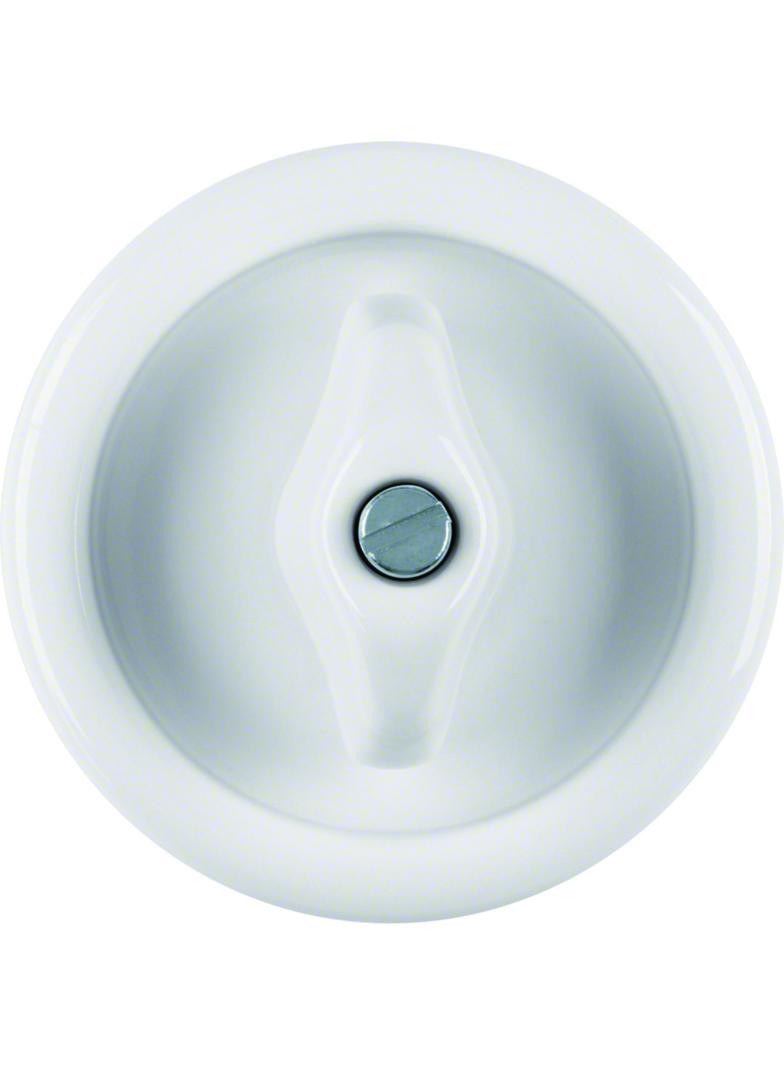 Serie 1930 Płytka czołowa z pokrętłem do łącznika obr. porcelana Rosenthal biały