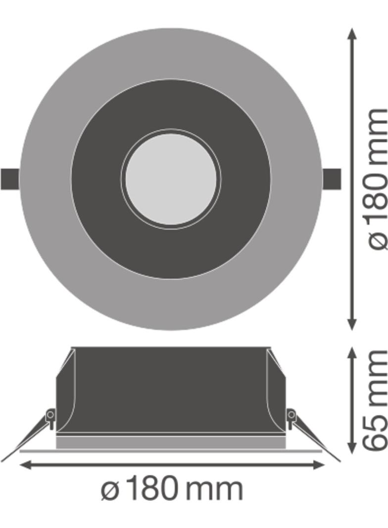 Oprawa DOWNLIGHT PFM DN155 14W 830 WT IP54 UGR19