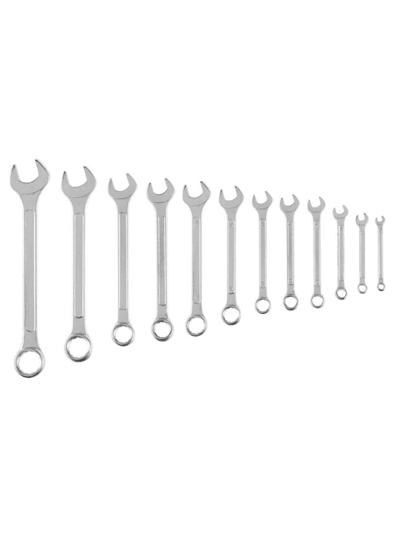 Klucze płasko-oczkowe 6-22 mm, zestaw 12 szt.