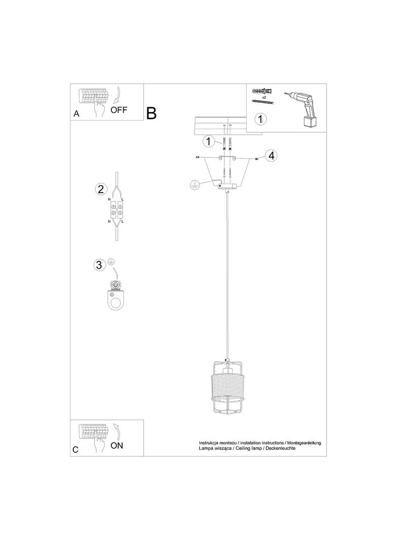 Sollux Lampa wisząca GIZUR 1 SL.1300
