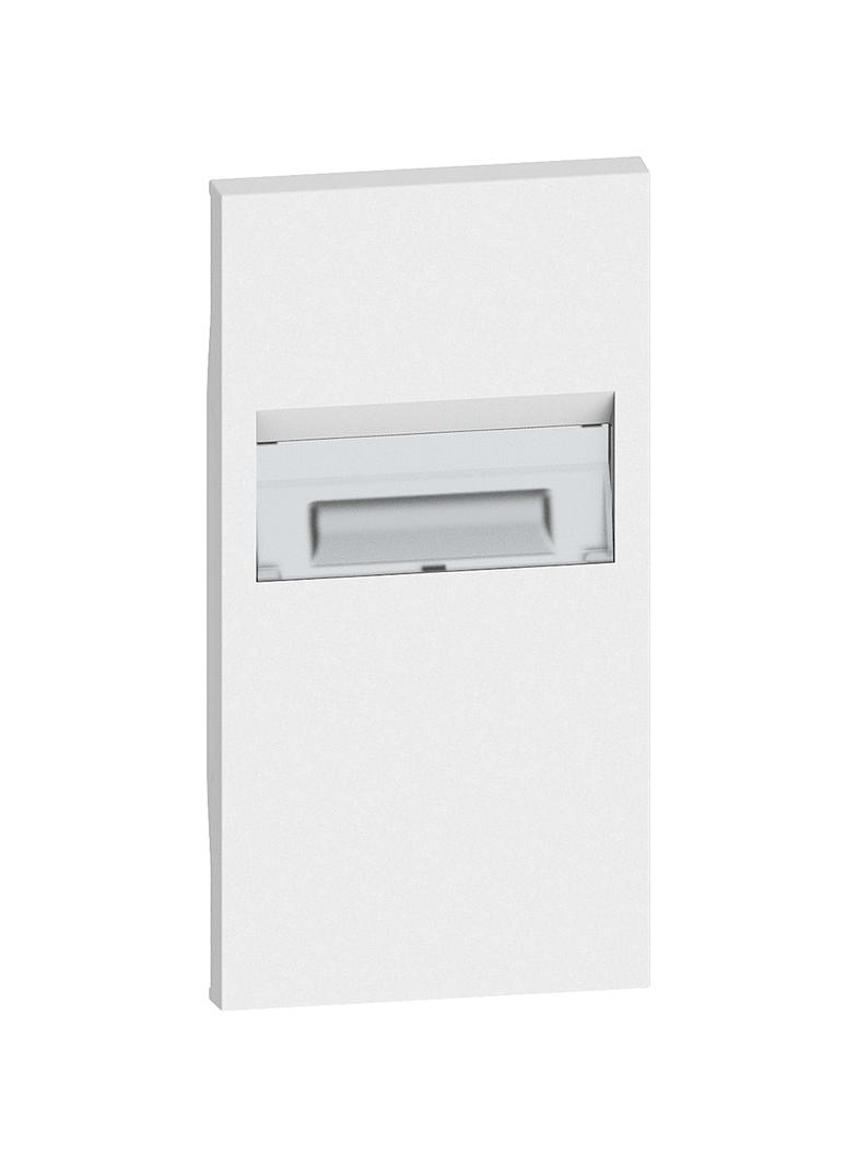 LIVING NOW - PLAKIETKA LAMPKI PRZESZKODOWEJ - 2 MODUŁY - BIEL, Bticino