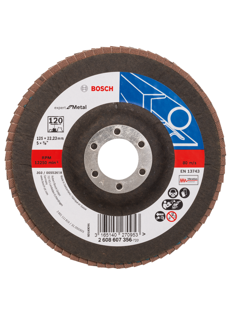 FLAP DISC BLUE METAL 125X120