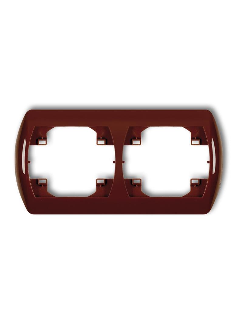 TREND Ramka pozioma podwójna brązowa