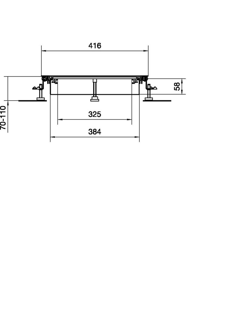 tehalit.BK Kanał współpoziomy wanna stalowa BKW 400x(70-110)mm stal BKW400070 HAGER