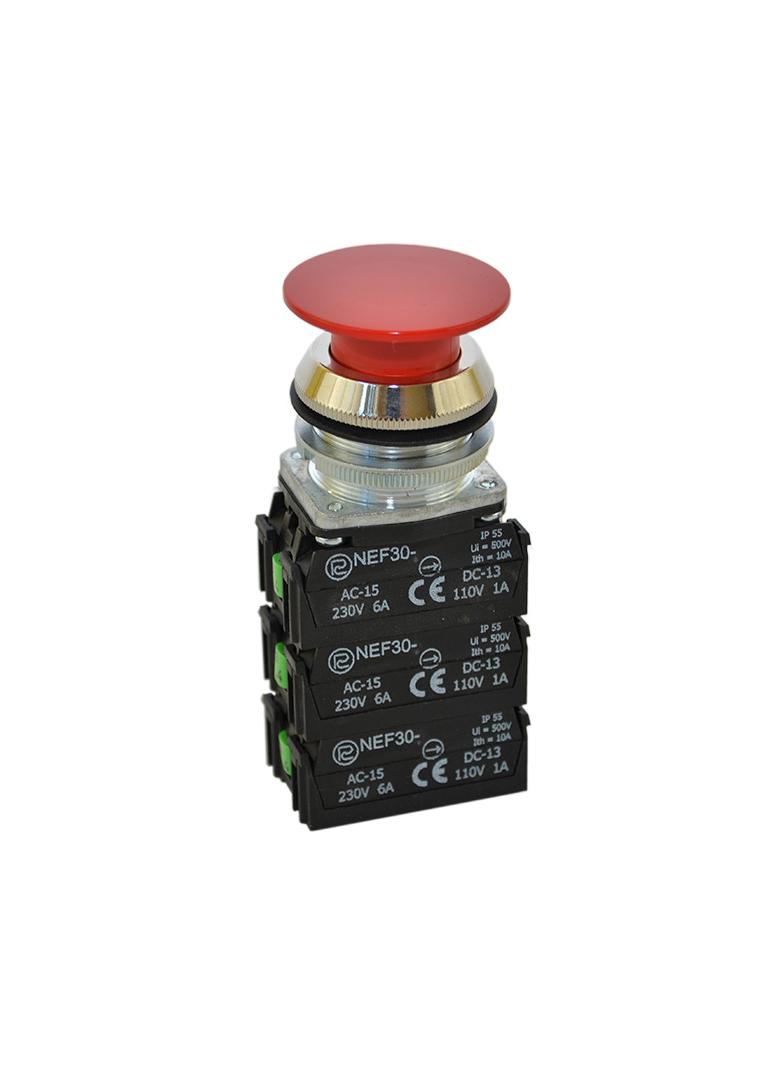 Przycisk NEF30-D2X4Y czerwony W0-NEF30-D 2X4Y C PROMET