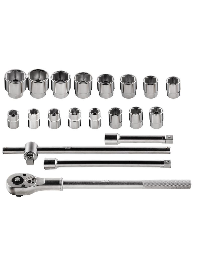 Klucze nasadowe 3/4", zestaw 21 szt.