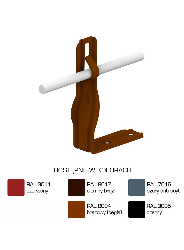 AN-09R/LA/-N Uchwyt kątowy skręcony H=10cm Z-zagięcie /LA/