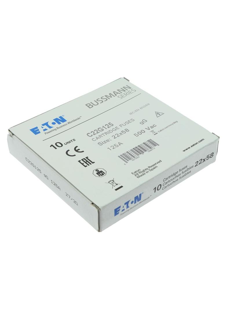 CYLINDRICAL FUSE 22 x 58 125A GG 400V AC Wkładka cylindryczna 22 x 58mm 125A GG 400V AC C22G125 EATO