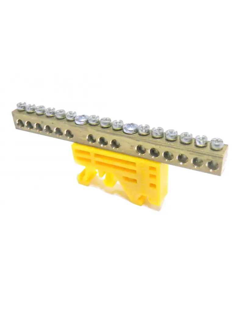 Z-3103 ,  Zacisk ochronny, otwory: 15x4 mm2, żółty